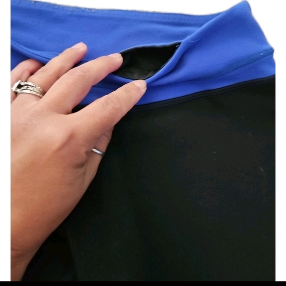 Lululemon Womens Black & Blue Groove Flared High Rise Yoga Stretch Legging 6 - Picture 7 of 11
